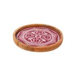 PRESTIGE WOOD MANGO ENAMEL COATING BOWL MAROCCO 25X2.5CM RED GTSA
