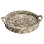 BY ORDER JUTE TRAY NATURAL RATTAN WITH HANDLES 35X4CM ESPIEL