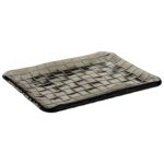 BY ORDER GLASS FRENCH GREY SUSHI PLATE 23X18X1.5CM PADERNO