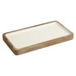 BY ORDER BUFFET MANGO WOOD TRAY GN1/3 WHITE RESIN 32.5X17.6X3CM ESPIEL