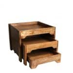 WOOD MANGO STAND BOX 3SET 39X32-36X20-32X9CM ESPIEL