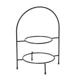 METAL STAND TWO SHELF 39CM BLACK ESPIEL