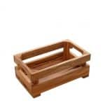 WOOD BEECH BASKET KAFASAKI G/N 1/4 26.4X16.2X10.5CM ESPIEL