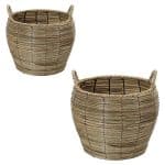 BY ORDER WOVEN BASKET 2 SET 28X28X24CM ESPIEL