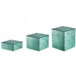 BUFFET 3D CUBES 3PCS SET 19/20/21X8/16/24CM FOREST GREEN GARIBALDI