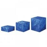 BUFFET 3D CUBES 3PCS SET 19/20/21X8/16/24CM BLUE MARINE GARIBALDI