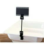 BUFFET LABEL EDGE CLIP W/H ANGLE CARD 10CM BLACK 1PC GARIBALDI