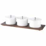 VARIO BUFFET ORGANIZER TRIPLE 3X2.5L WOOD BASE GARIBALDI