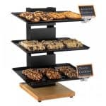 TOTEM BLACK METAL WITH WOOD BASE 6 TIERS 24X33X53CM GARIBALDI