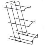 BUFFET METAL STAND FOR BASKETS TRIPLE 40X26X60CM BLACK GARIBALDI