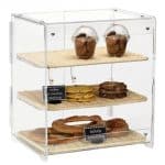 BUFFET SHOW CASE DISPLAY CASHIER WITH THREE POLY RATTAN TRAYS 32X42X55CM GARIBALDI