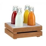 BUFFET CRATE COOLING BOTTLE MODULE 4X1L IN GASTRONOM 1/2 DARK WOODEN BASE GARIBALDI