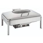 CHAFING DISH RECTANGULAR WITH HYDRAULIC WINDOW GLASS 304 ST/STEEL