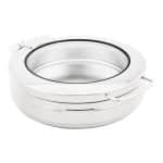 CHAFING DISH INDUCTION ROUND WITH HYDRAULIC WINDOW GLASS 46CM 6L ST/STEEL