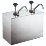 BY ORDER INOX DISPENSER DOUBLE WITH BUMP S/S 18-10 35X30X38CM 2X3.5L GTSA