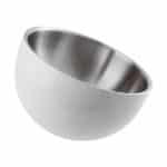 BUFFET SERIES 2300 BOWL DOUBLE WALL WHITE 18X14CM 1L INOX 18-10 PADERNO ITALY