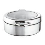 BY ORDER ATLANTIC BUFFET CHAFING DISH INDUCTION READY ROUND WINDOW 36CM 5L INOX 18-10 PADERNO ITALY