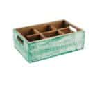 BY ORDER WOOD GREEN CONTAINER WITH 6 COMPARTMENTS - 27X17X10CM PADERNO