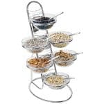 BUFFET LADDER STAND CHROME 30X30X48CM WITH 14CM 6 BOWLS PADERNO
