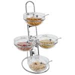 BY ORDER BUFFET LADDER STAND CHROME 39X31X66CM WITH 4X23CM BOWLS PLUS LID PADERNO