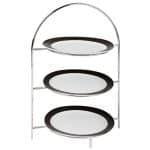 METAL STAND THREE SHELF 3 PLATE 27CM 29X19.5X43CMCM CHROME PLATTED ESPIEL