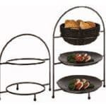 METAL STAND THREE SHELF 3 PLATE 27CM 29X19.5X43CMCM BLACK PLATTED ESPIEL
