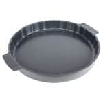 BUFFED ROUND MEAT PIE DISH BLACK 28X4.5CM PEUGEOT PADERNO