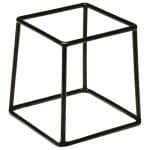 BUFFET STAND METAL SQUARE WITH BLACK ANTI-SLIDE COATING 18X18X18CM PADERNO