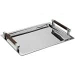 TRAY WITH WOODEN HANDLE 49X37x9CM ESPIEL