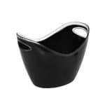 CHAMPAGNE BUCKET OVAL BLACK 35X26X26CM ACRYLIC ESPIEL