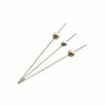 BAMBOO PICK GOLD SILVER SHINNY BALL 12CM 1X100