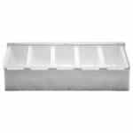 CONDIMENT DISPENSER INOX 5 COMPARTMENT