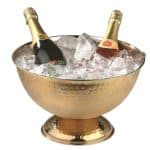 BY ORDER PUNCH BOTTLE BOWL FORGED 34X21CM GOLD INOX GTSA