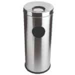 ASHTRAY FLOOR BIN WITH EXTRA GARBAGE PLASTIC BIN INOX 12L A-54A UNIQUE