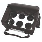 INSULATED BAG BLACK WITH 6 CASES 34X23X20CM