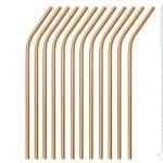 METAL STRAW CURVED 6X21.5MM COPPER PVD SET 12PCS AND BRUSH PADERNO