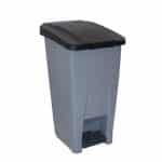GARBAGE PEDAL BIN WITH WHEELS 60L 38X49X70CM BLACK DENOX SPAIN