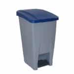 GARBAGE PEDAL BIN WITH WHEELS 60L 38X49X70CM BLUE DENOX SPAIN