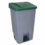 GARBAGE PEDAL BIN WITH WHEELS 80L 49X41.5X73.5CM GREEN DENOX SPAIN