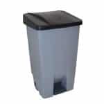 GARBAGE PEDAL BIN WITH WHEELS 80L 49X41.5X73.5CM BLACK DENOX SPAIN