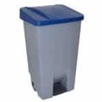 GARBAGE PEDAL BIN WITH WHEELS 80L 49X41.5X73.5CM BLUE DENOX SPAIN