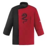 EGO CHEF JACKET DRAGON BLACK RED MEDIUM 65-35 ITALY
