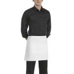 APRON SHORT WHITE 40X70CM 65-35 ITALY