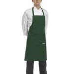 APRON POP STRAP  BOTTLE GREEN 65COTTON ITALY