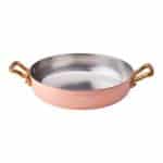 BY ORDER COPPER TINNED LITTLE OMELETTE PAN TWO HANDLE 14X4CM AGNELLI-FASA ITALY