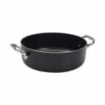 CASSEROLE POT ALBLACK ALUMINIUM 2 HANDLE TEFLON 36CM - 11.5LT AGNELLI -  ITALY