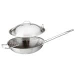 WOK FRY PAN 1 HANDLES 35CM INOX 18-10 PROFESSIONAL ETHNIC PADERNO