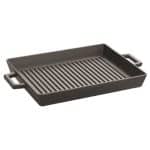 SLOWCOOK ENAMELLED CAST IRON INDUCTION GRILL 26X32CM BLACK PADERNO
