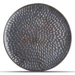 BY ORDER BRASS PLATE 20CM HAMMERED SILVER F2D BELGIUM