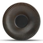 BRASS DEEP PLATE 26X5.5CM STRIPED SILVER F2D BELGIUM - Image 2